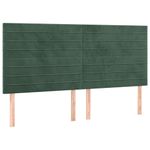 Casa si Gradina - Mobilier - Paturi si accesorii - Accesorii paturi - Tablie de pat cu LED, verde inchis, 160x5x118/128 cm, catifea - Infinity.ro