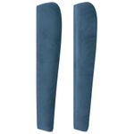 Casa si Gradina - Mobilier - Paturi si accesorii - Accesorii paturi - Tablie pat cu urechi albastru inchis 103x23x118/128cm catifea - Infinity.ro