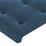 Casa si Gradina - Mobilier - Paturi si accesorii - Accesorii paturi - Tablie pat cu urechi albastru inchis 103x23x118/128cm catifea - Infinity.ro
