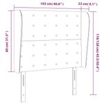 Casa si Gradina - Mobilier - Paturi si accesorii - Accesorii paturi - Tablie pat cu urechi albastru inchis 103x23x118/128cm catifea - Infinity.ro