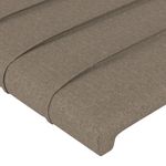 Casa si Gradina - Mobilier - Paturi si accesorii - Accesorii paturi - Tablie de pat cu LED, gri taupe, 90x5x118/128 cm, textil - Infinity.ro
