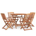 Casa si Gradina - Gradina si terasa - Mobilier exterior - Seturi mobila gradina - Set mobilier de gradina, 5 piese, lemn masiv de acacia - Infinity.ro