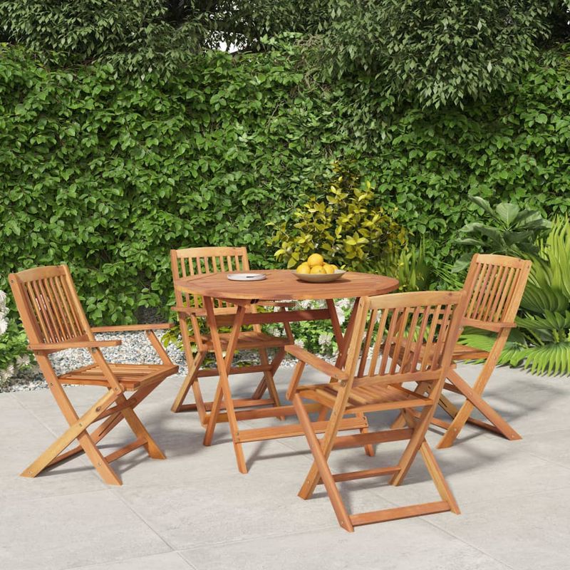 Casa si Gradina - Gradina si terasa - Mobilier exterior - Seturi mobila gradina - Set mobilier de gradina, 5 piese, lemn masiv de acacia - Infinity.ro