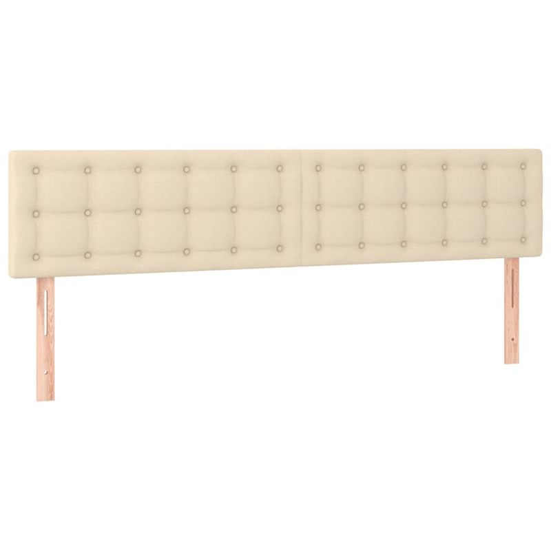 Casa si Gradina - Mobilier - Paturi si accesorii - Paturi - Pat box spring cu saltea, crem, 160x200 cm, material textil - Infinity.ro