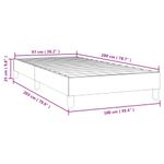 Casa si Gradina - Mobilier - Paturi si accesorii - Paturi - Cadru de pat box spring, cappuccino, 100x200cm, piele ecologica, înălțime 25 cm - Infinity.ro