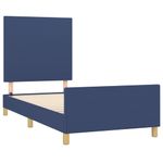 Casa si Gradina - Mobilier - Paturi si accesorii - Paturi - Cadru de pat cu tablie, albastru, 90x200 cm, textil - Infinity.ro