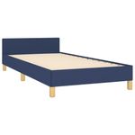 Casa si Gradina - Mobilier - Paturi si accesorii - Paturi - Cadru de pat cu tablie, albastru, 90x200 cm, textil - Infinity.ro