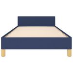 Casa si Gradina - Mobilier - Paturi si accesorii - Paturi - Cadru de pat cu tablie, albastru, 90x200 cm, textil - Infinity.ro
