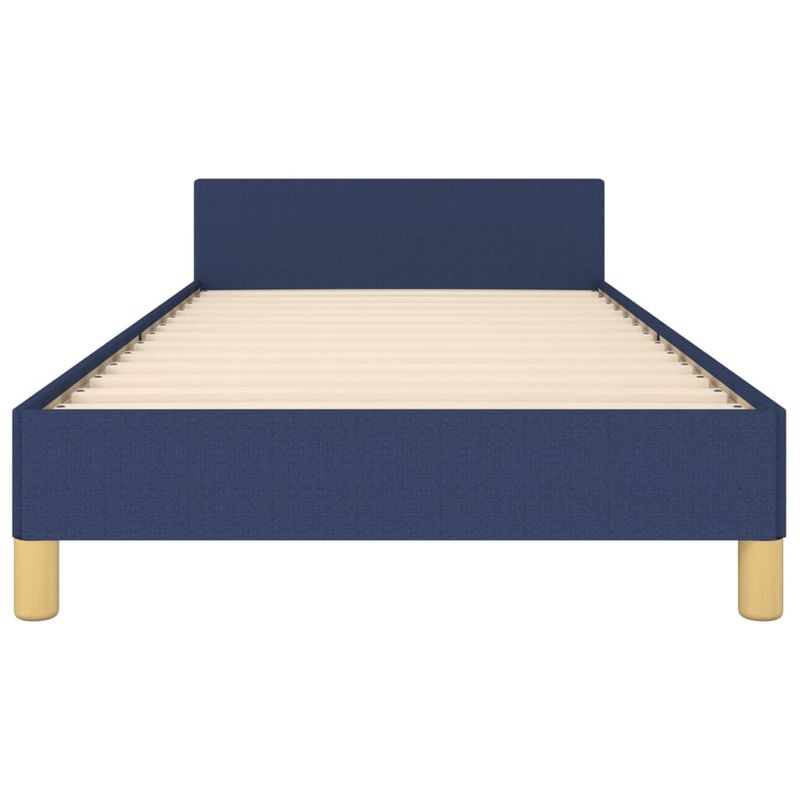 Casa si Gradina - Mobilier - Paturi si accesorii - Paturi - Cadru de pat cu tablie, albastru, 90x200 cm, textil - Infinity.ro