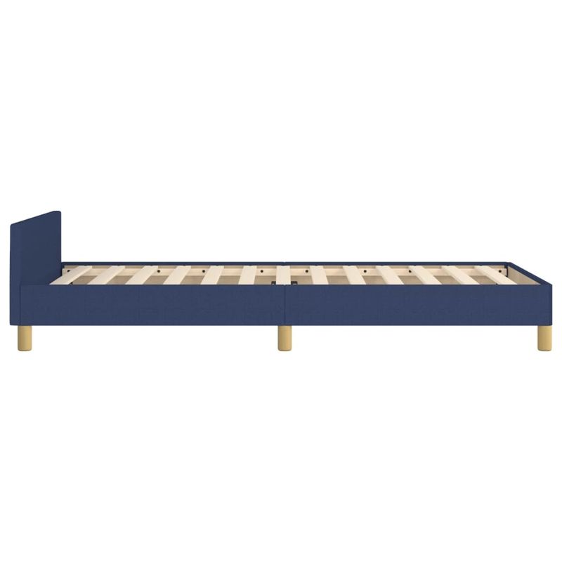 Casa si Gradina - Mobilier - Paturi si accesorii - Paturi - Cadru de pat cu tablie, albastru, 90x200 cm, textil - Infinity.ro