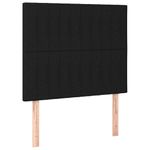 Casa si Gradina - Mobilier - Paturi si accesorii - Paturi - Pat cu arcuri, saltea si LED, negru, 90x190 cm, textil - Infinity.ro