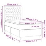 Casa si Gradina - Mobilier - Paturi si accesorii - Paturi - Pat cu arcuri, saltea si LED, negru, 90x190 cm, textil - Infinity.ro