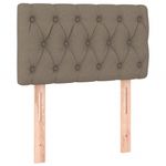 Casa si Gradina - Mobilier - Paturi si accesorii - Paturi - Pat box spring cu saltea, gri taupe, 80x200 cm, textil - Infinity.ro
