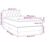 Casa si Gradina - Mobilier - Paturi si accesorii - Paturi - Pat box spring cu saltea, gri taupe, 80x200 cm, textil - Infinity.ro