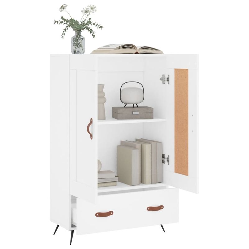 Casa si Gradina - Mobilier - Comode si corpuri - Corpuri bucatarie - Dulap inalt, alb, 69,5x31x115 cm, lemn prelucrat - Infinity.ro