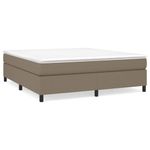 Casa si Gradina - Mobilier - Paturi si accesorii - Paturi - Pat continental cu saltea, gri taupe, 180x200 cm, textil - Infinity.ro