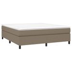 Casa si Gradina - Mobilier - Paturi si accesorii - Paturi - Pat continental cu saltea, gri taupe, 180x200 cm, textil - Infinity.ro