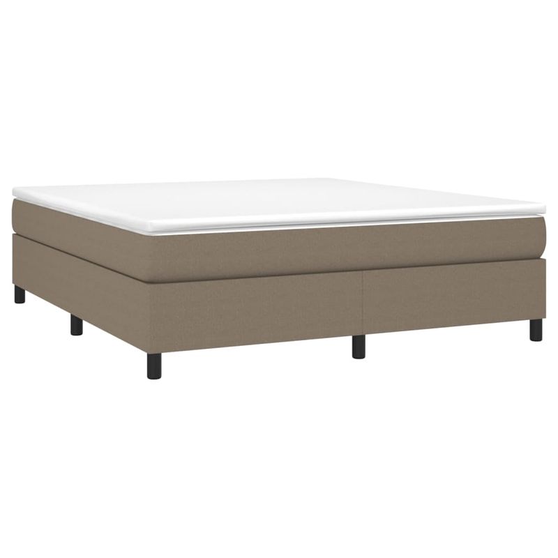 Casa si Gradina - Mobilier - Paturi si accesorii - Paturi - Pat continental cu saltea, gri taupe, 180x200 cm, textil - Infinity.ro