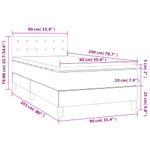 Casa si Gradina - Mobilier - Paturi si accesorii - Paturi - Pat box spring cu saltea, verde inchis, 90x200 cm, catifea - Infinity.ro