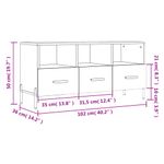Casa si Gradina - Mobilier - Comode si corpuri - Comode - Comoda TV, alb extralucios, 102x36x50 cm, lemn prelucrat - Infinity.ro