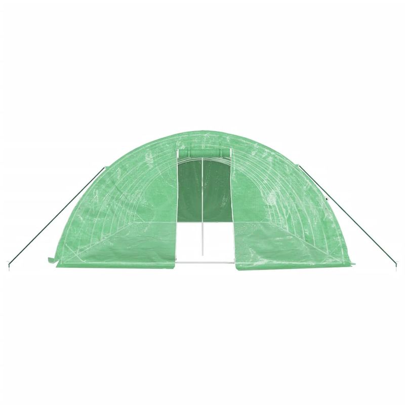 Casa si Gradina - Gradinarit si plante - Sere si solarii - Sera cu cadru din otel, verde, 40 m², 8x5x2,3 m - Infinity.ro