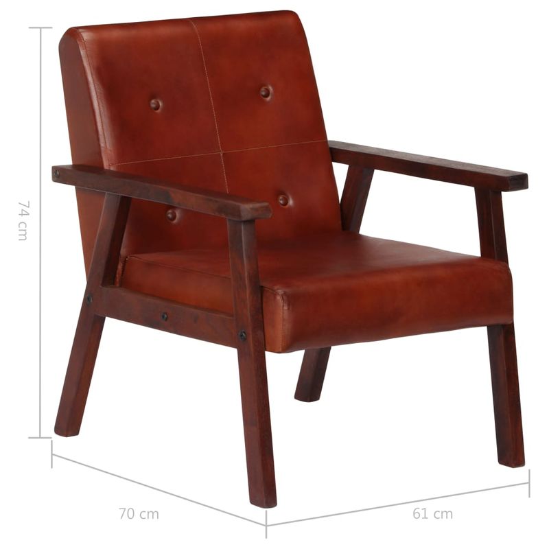 Casa si Gradina - Mobilier - Scaune si fotolii - Fotolii - Fotoliu, maro, piele naturala - Infinity.ro