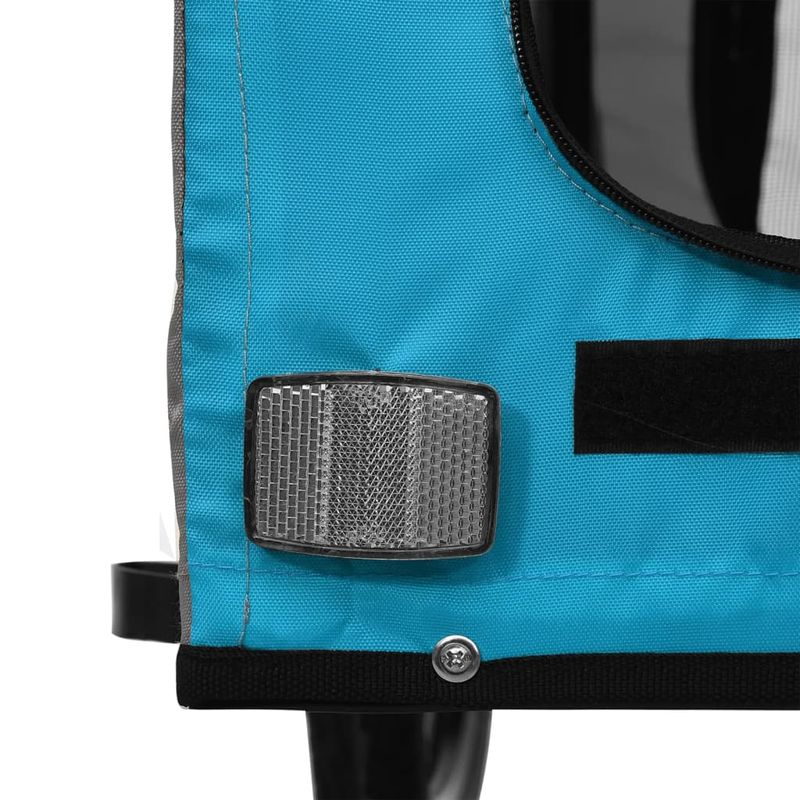 Petshop - Accesorii petshop - Culcusuri si custi - Genti si articole transport - Remorca bicicleta animale companie, albastru/gri, oxford/fier - Infinity.ro