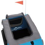 Petshop - Accesorii petshop - Culcusuri si custi - Genti si articole transport - Remorca bicicleta animale companie, albastru/gri, oxford/fier - Infinity.ro