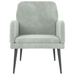 Casa si Gradina - Mobilier - Scaune si fotolii - Fotolii - Fotoliu, gri deschis, 62x79x79 cm, catifea - Infinity.ro