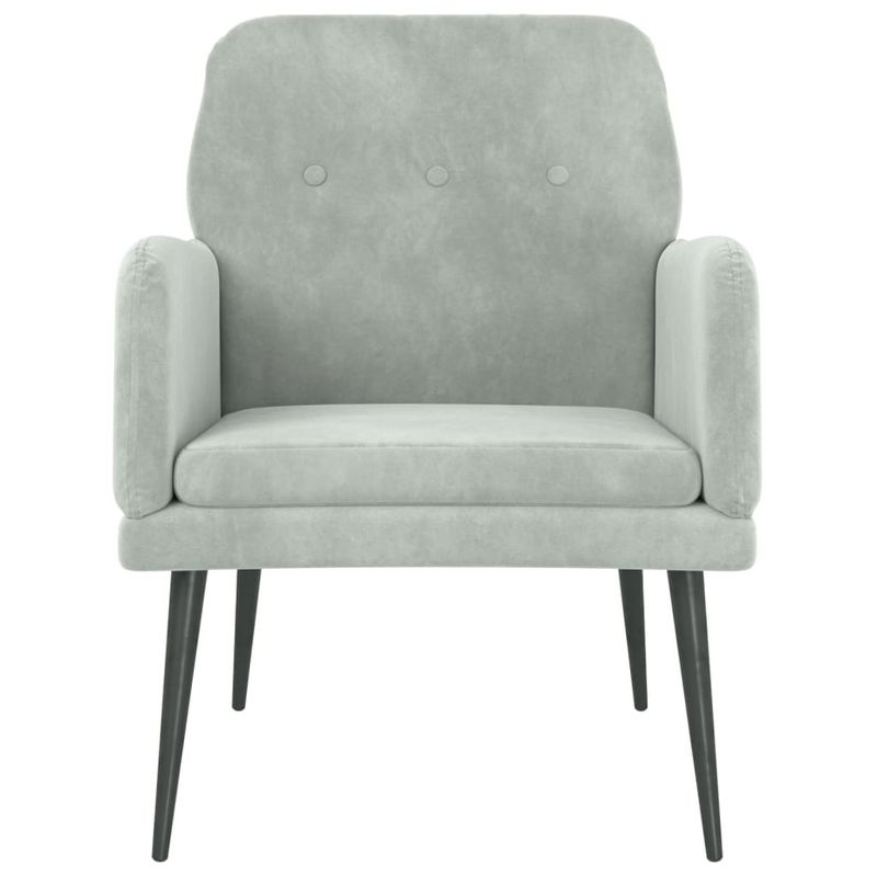 Casa si Gradina - Mobilier - Scaune si fotolii - Fotolii - Fotoliu, gri deschis, 62x79x79 cm, catifea - Infinity.ro