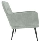 Casa si Gradina - Mobilier - Scaune si fotolii - Fotolii - Fotoliu, gri deschis, 62x79x79 cm, catifea - Infinity.ro
