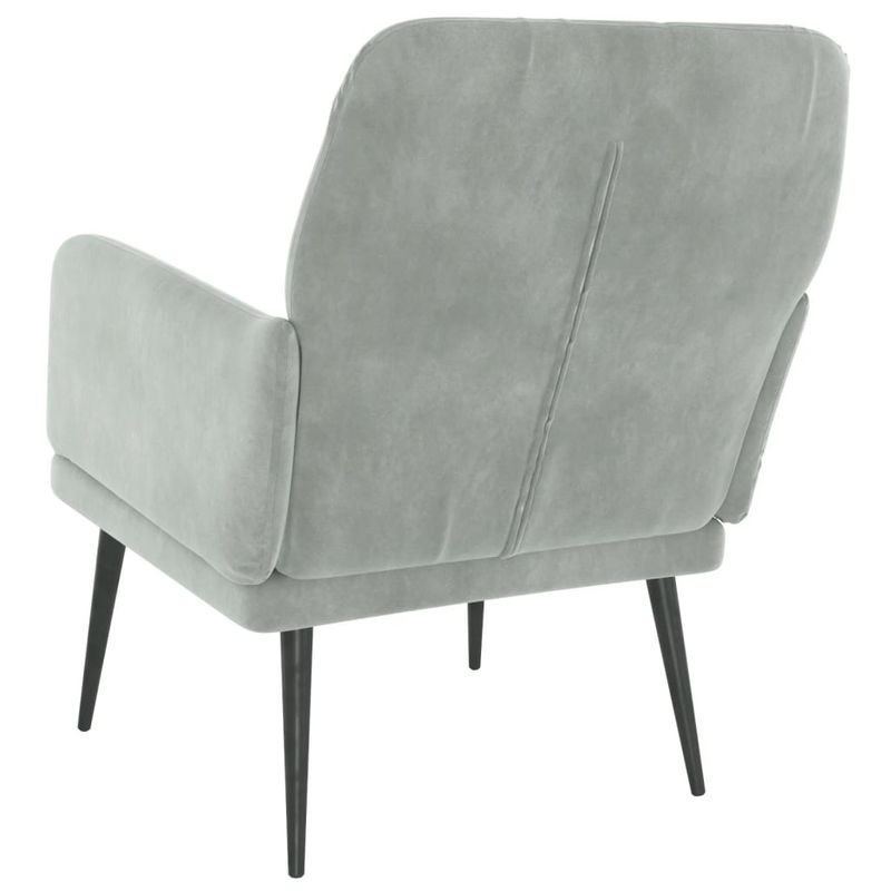 Casa si Gradina - Mobilier - Scaune si fotolii - Fotolii - Fotoliu, gri deschis, 62x79x79 cm, catifea - Infinity.ro