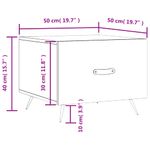 Casa si Gradina - Mobilier - Mese si birouri - Masute de cafea - Masuta de cafea, gri beton, 50x50x40 cm, lemn compozit - Infinity.ro