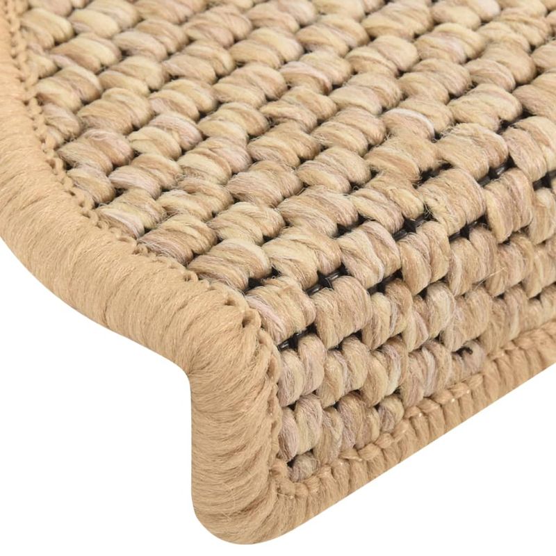 Casa si Gradina - Textile si covoare - Covoare - Covoare casa - Covorase scari autoadezive 15 buc. bej deschis 65x21x4cm sisal - Infinity.ro