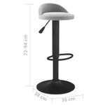 Casa si Gradina - Mobilier - Scaune si fotolii - Scaune - Scaun de bar, gri deschis, catifea - Infinity.ro