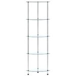 Casa si Gradina - Mobilier - Biblioteci si rafturi - Biblioteci - Raft cu 5 niveluri transparent, 30x30x130 cm, sticla securizata - Infinity.ro