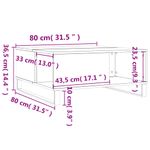 Casa si Gradina - Mobilier - Mese si birouri - Masute de cafea - Masuta de cafea, alb, 80x80x36,5 cm, lemn prelucrat - Infinity.ro