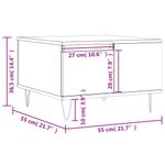Casa si Gradina - Mobilier - Mese si birouri - Masute de cafea - Masuta de cafea, gri beton, 55x55x36,5 cm, lemn prelucrat - Infinity.ro
