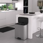 Casa si Gradina - Mobilier - Organizare si depozitare - Cosuri de gunoi - Curver Cos de gunoi cu pedala „Deco”, 65 L, argintiu - Infinity.ro