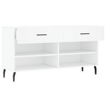Casa si Gradina - Mobilier - Organizare si depozitare - Organizator incaltaminte - Banca de pantofi, alb, 102x35x55 cm, lemn prelucrat - Infinity.ro