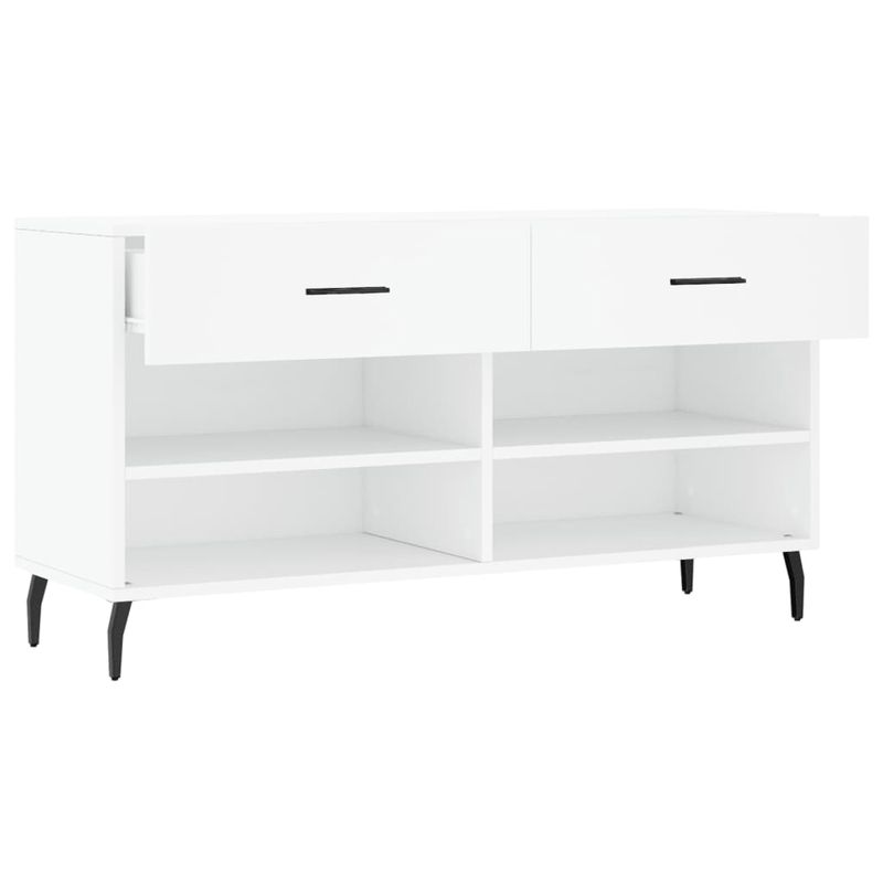 Casa si Gradina - Mobilier - Organizare si depozitare - Organizator incaltaminte - Banca de pantofi, alb, 102x35x55 cm, lemn prelucrat - Infinity.ro