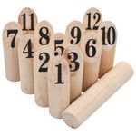 Sport si Outdoor - Alte sporturi - Bowling - Set pentru joc Kubb cu numere, lemn - Infinity.ro