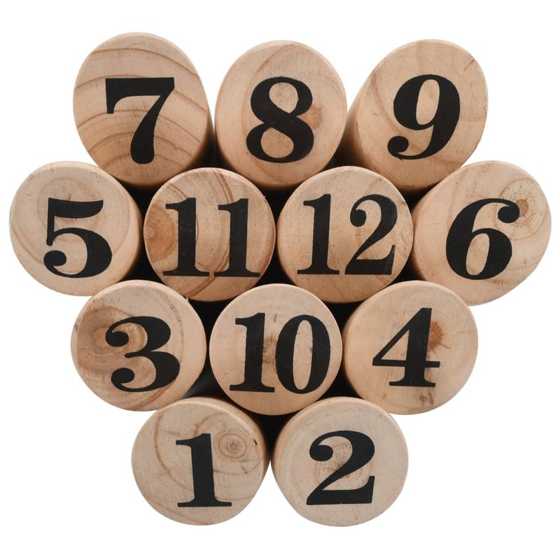 Sport si Outdoor - Alte sporturi - Bowling - Set pentru joc Kubb cu numere, lemn - Infinity.ro