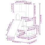 Petshop - Accesorii petshop - Jucarii animale - Ansambluri de joaca - Ansamblu pisici cu stalpi din funie sisal, gri inchis, 82 cm - Infinity.ro