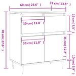 Casa si Gradina - Mobilier - Comode si corpuri - Comode - Servanta, gri beton, 60x35x70 cm, lemn prelucrat - Infinity.ro