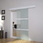 Casa si Gradina - Constructii - Usi interior, exterior si garaj - Usi interior - Usa glisanta, argintiu,178 cm, sticla si aluminiu - Infinity.ro