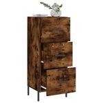 Casa si Gradina - Mobilier - Comode si corpuri - Comode - Servanta, stejar fumuriu, 34,5x34x90 cm, lemn compozit - Infinity.ro