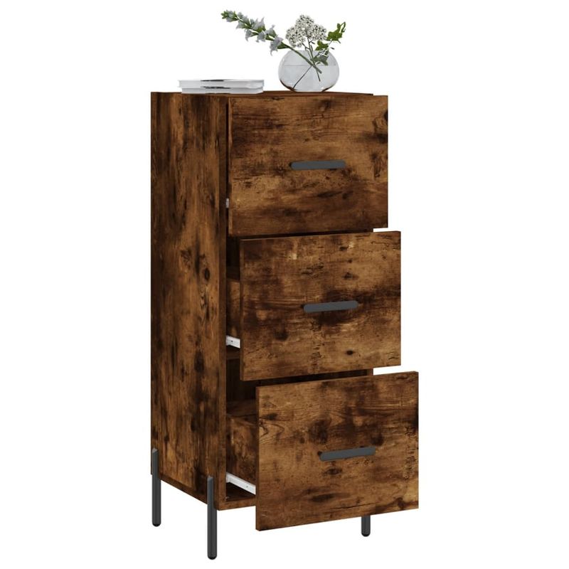 Casa si Gradina - Mobilier - Comode si corpuri - Comode - Servanta, stejar fumuriu, 34,5x34x90 cm, lemn compozit - Infinity.ro