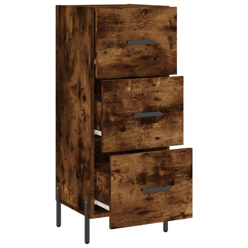 Casa si Gradina - Mobilier - Comode si corpuri - Comode - Servanta, stejar fumuriu, 34,5x34x90 cm, lemn compozit - Infinity.ro