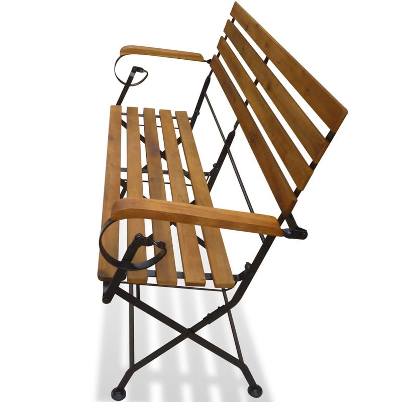 Casa si Gradina - Gradina si terasa - Mobilier exterior - Bancute de gradina - Banca de gradina pliabila, 112 cm, lemn masiv de acacia - Infinity.ro